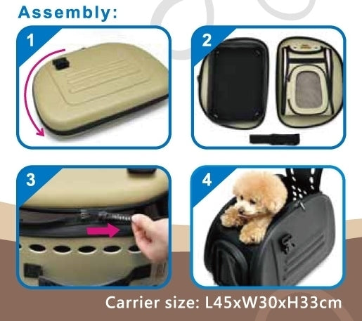 Ibiyaya Classic EVA Collapsible Pet Carrier - Safari Leopard