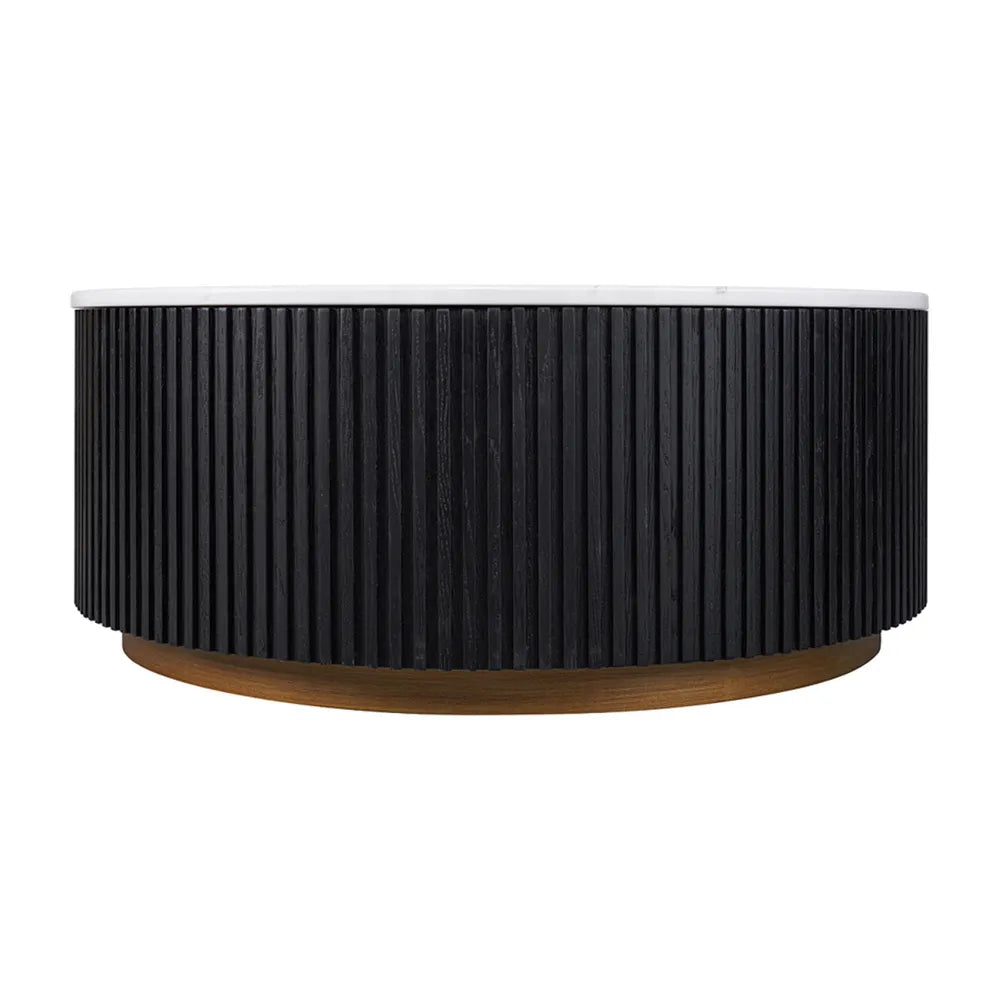 Mason Round Coffee Table - Medium Black