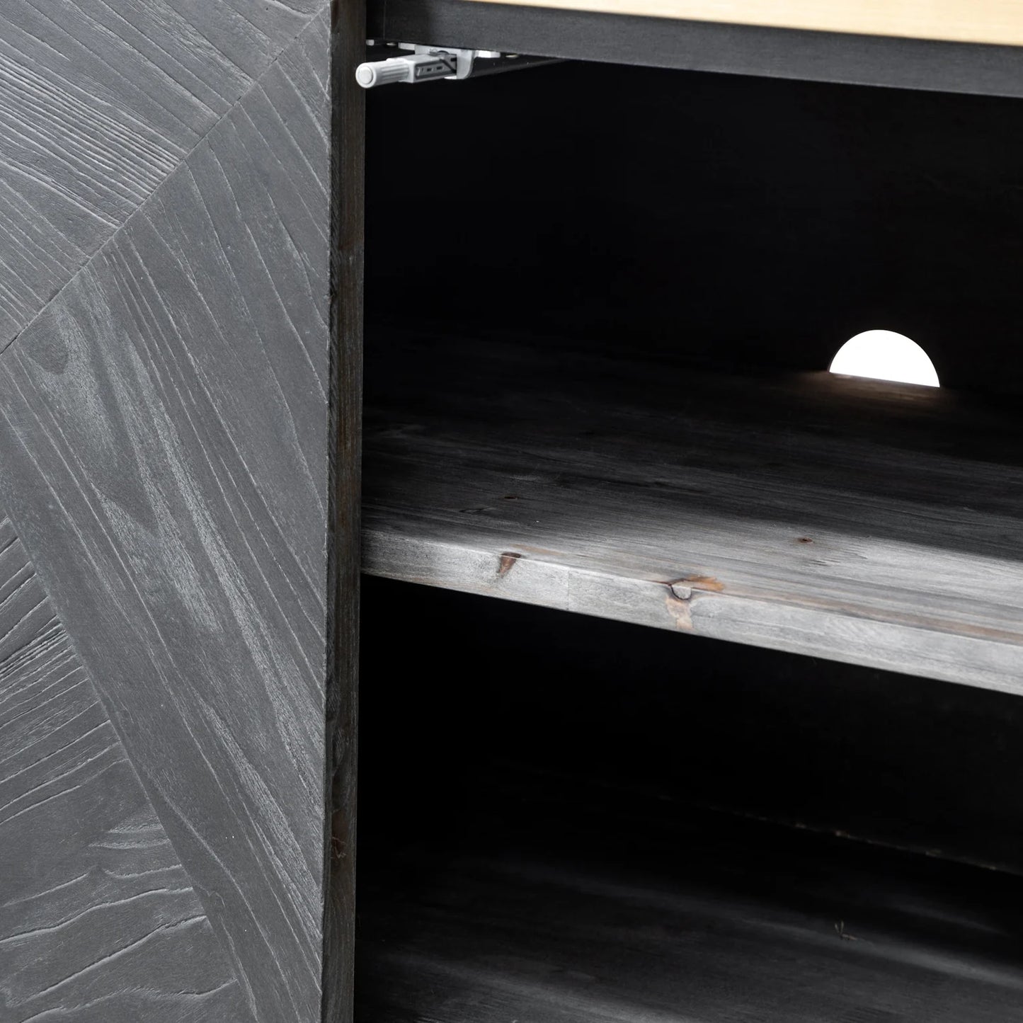 Black Golden 2.2m Entertainment TV Unit