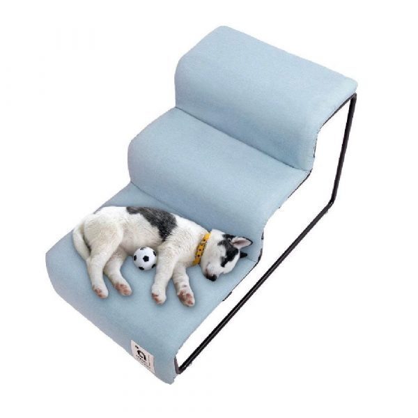 Ibiyaya Everest Practical Pet Stairs for Cats and Dogs- Dusty Blue