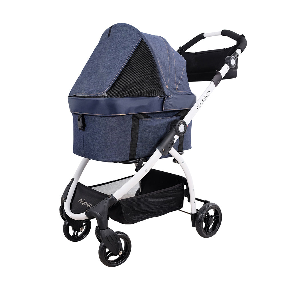 Ibiyaya CLEO Multi-function Pet Stroller & Car Seat in Blue Jeans