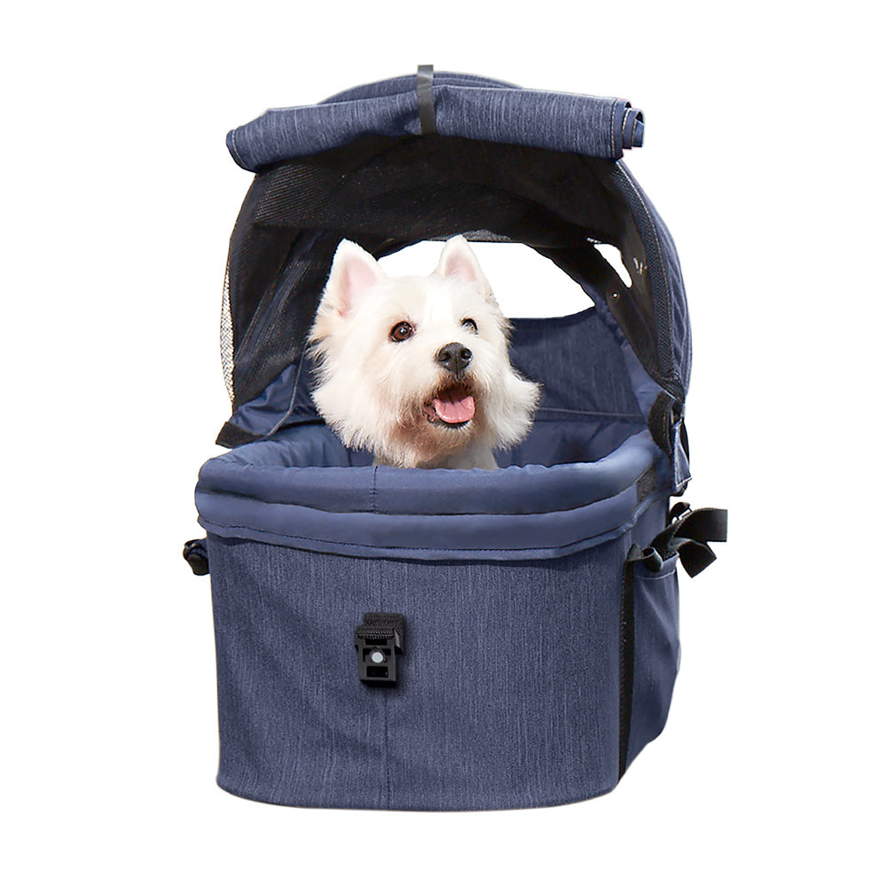 Ibiyaya CLEO Multi-function Pet Stroller & Car Seat in Blue Jeans