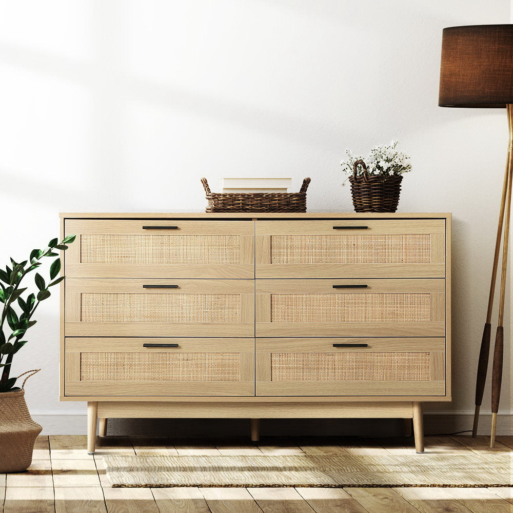 Briony Oak 6 Chest of Drawers
