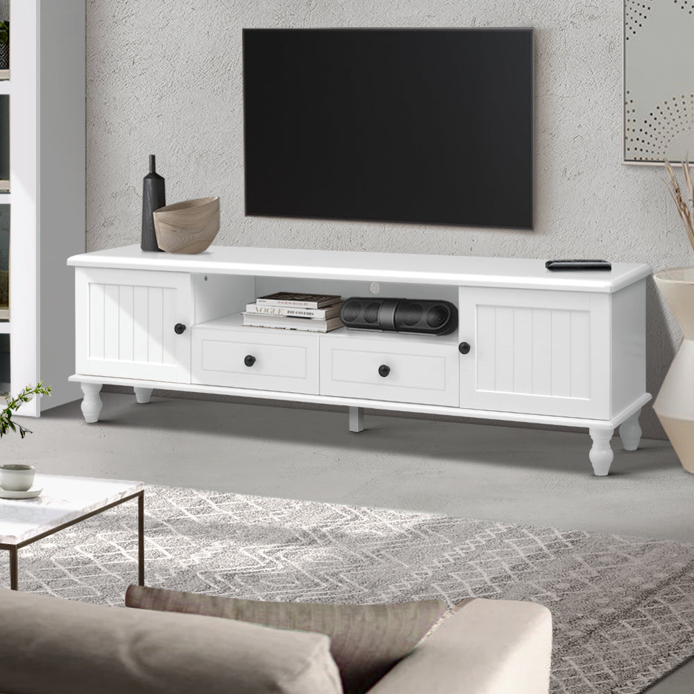 Oliver White TV Cabinet Entertainment Unit 160cm