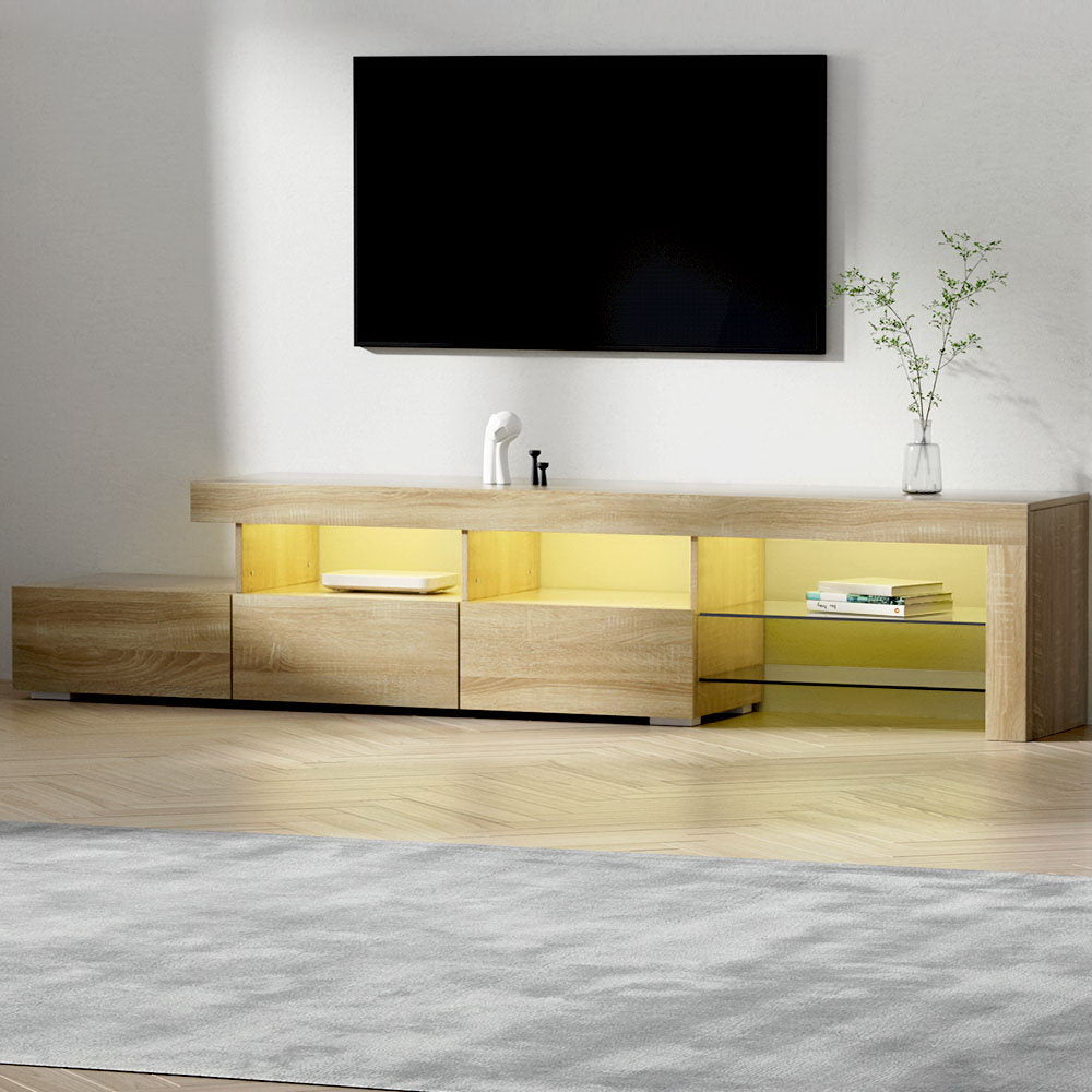 Pine Caya Entertainment Unit TV Cabinet LED 215cm