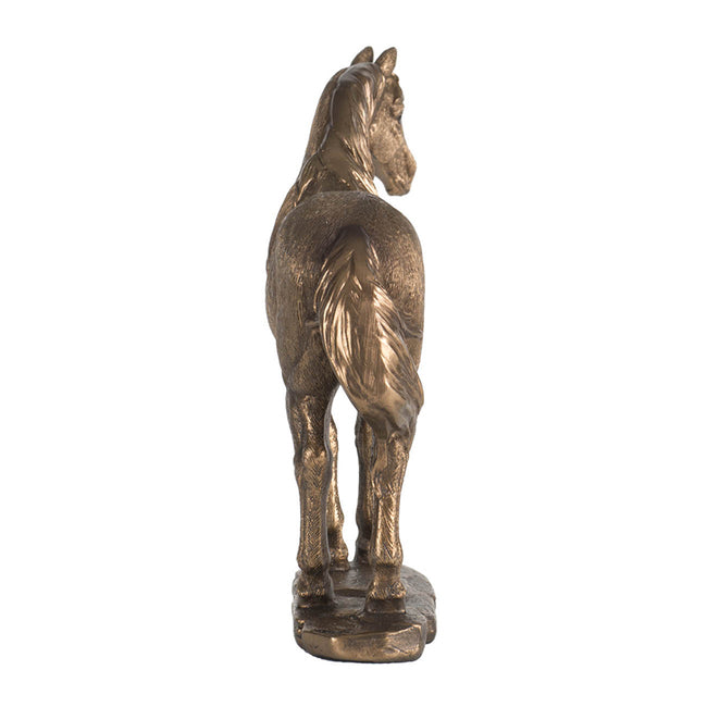 Gold Rustic Horse Statue