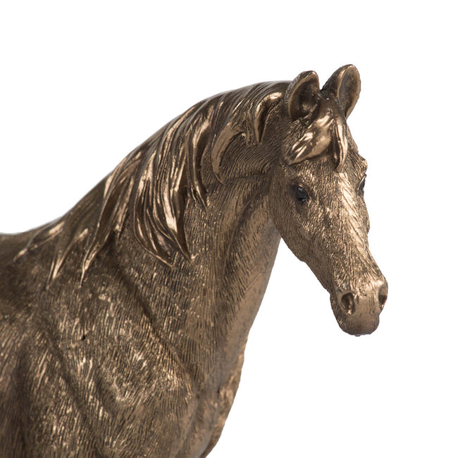 Gold Rustic Horse Statue