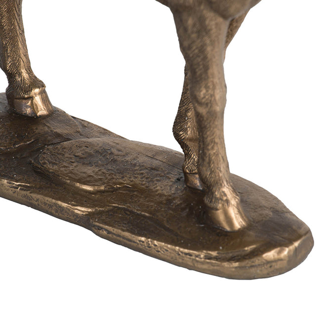 Gold Rustic Horse Statue