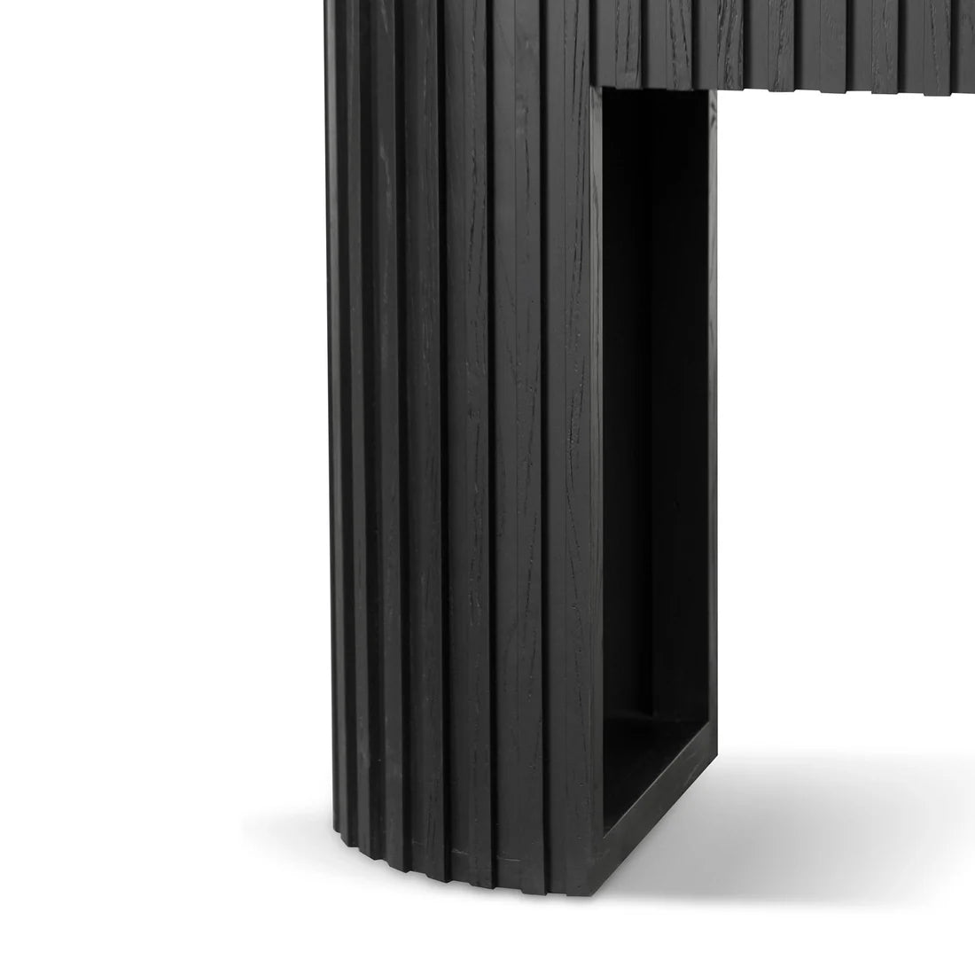 Hercules White Marble Console Table - Black