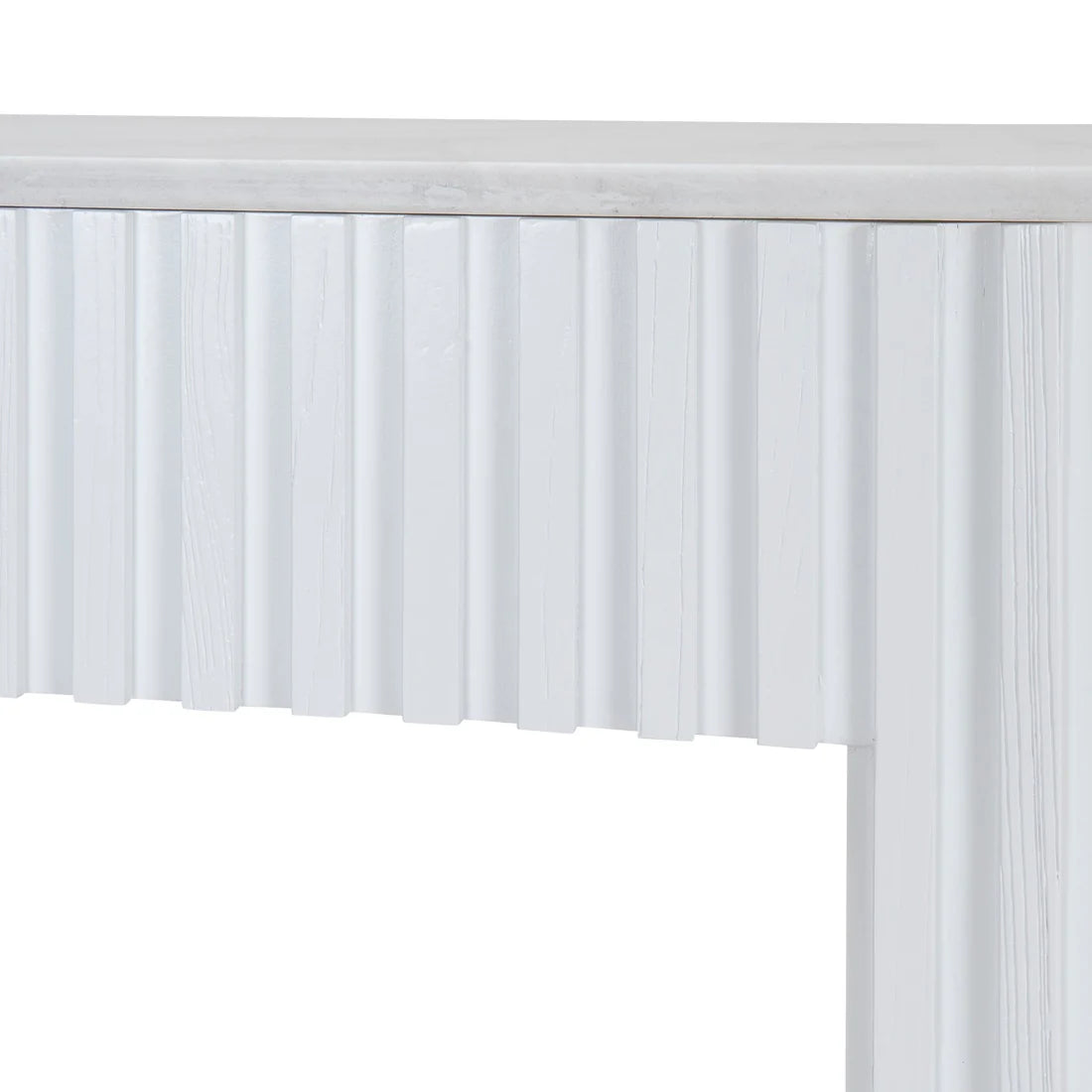 Hercules White Marble Console Table - Black White