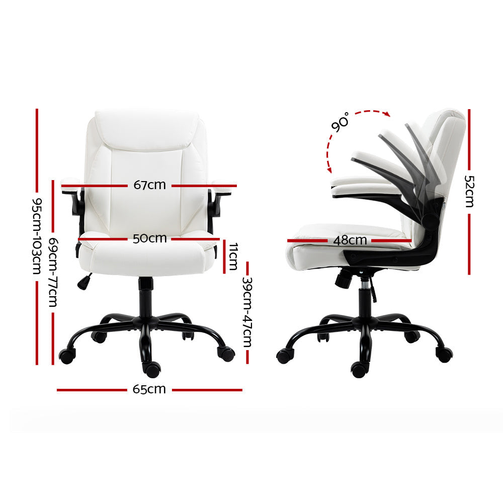 Henry Mid Back Executive Office Chair - White