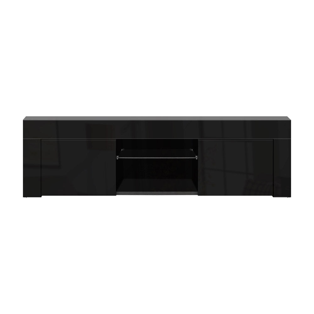 Black Angus Entertainment Unit TV Cabinet LED 130cm