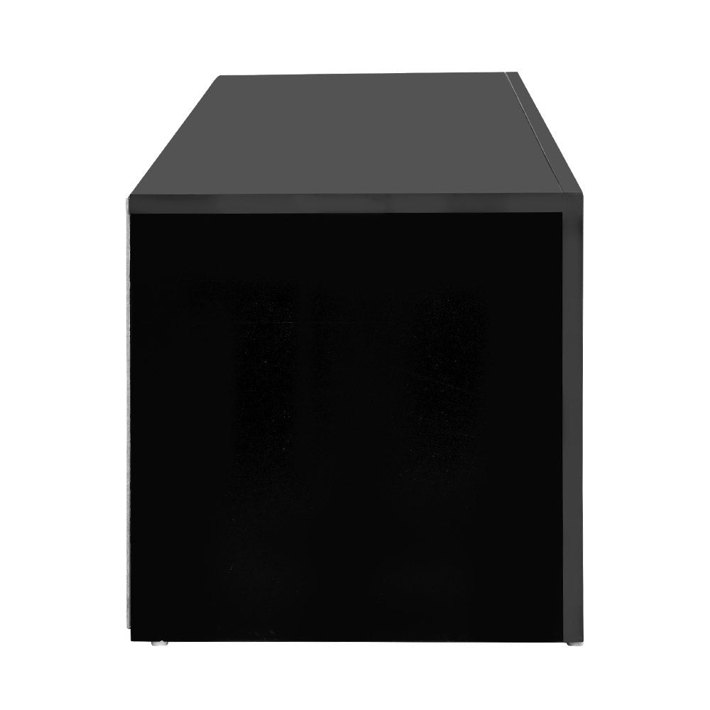 Black Angus Entertainment Unit TV Cabinet LED 130cm