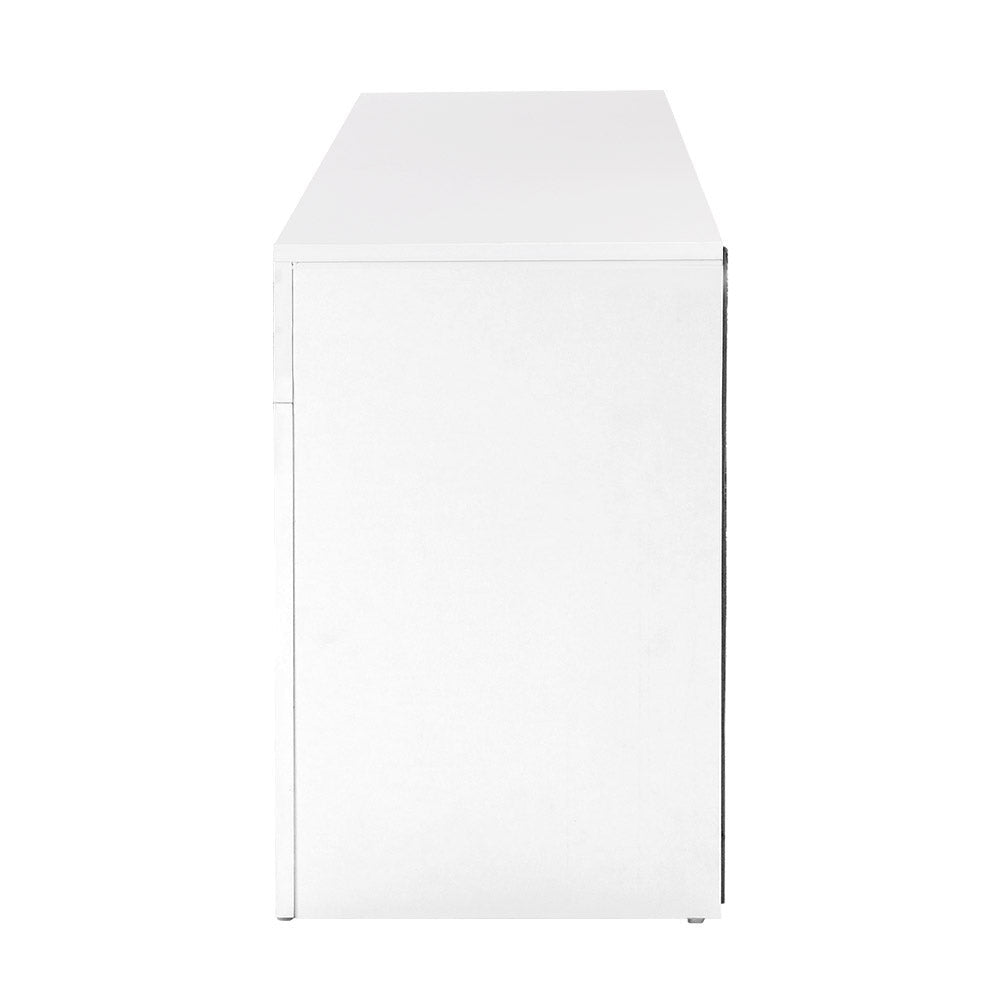 Megan White Entertainment Unit TV Cabinet 130cm