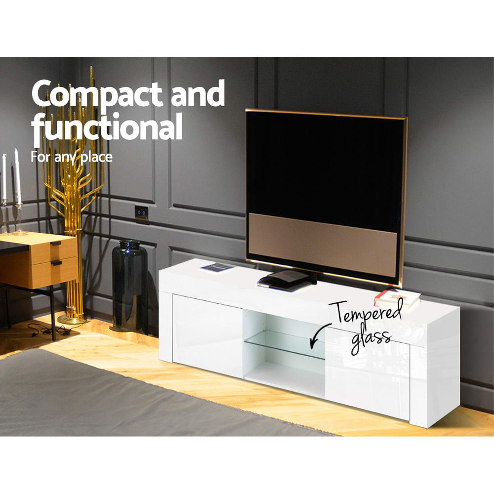 Megan White Entertainment Unit TV Cabinet 130cm