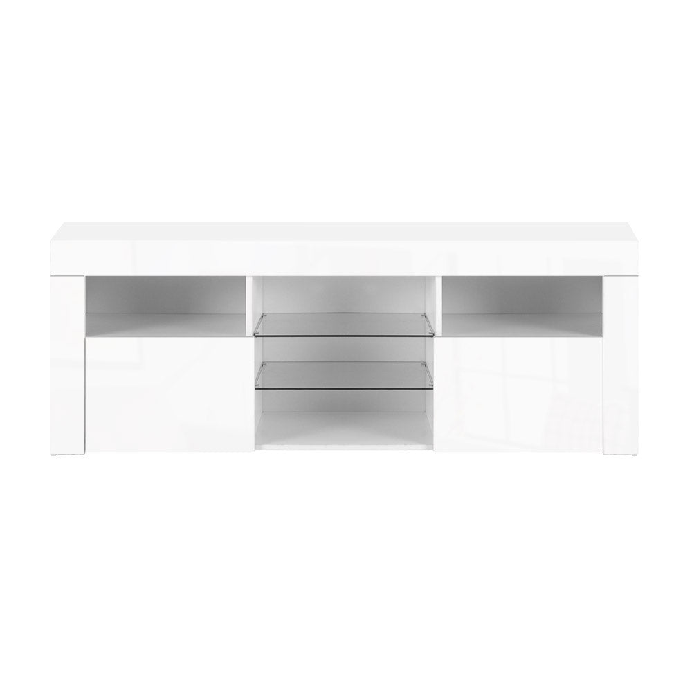 White Angus Entertainment Unit TV Cabinet LED 145cm