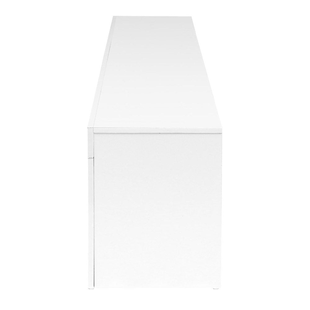 White Angus Entertainment Unit TV Cabinet LED 145cm