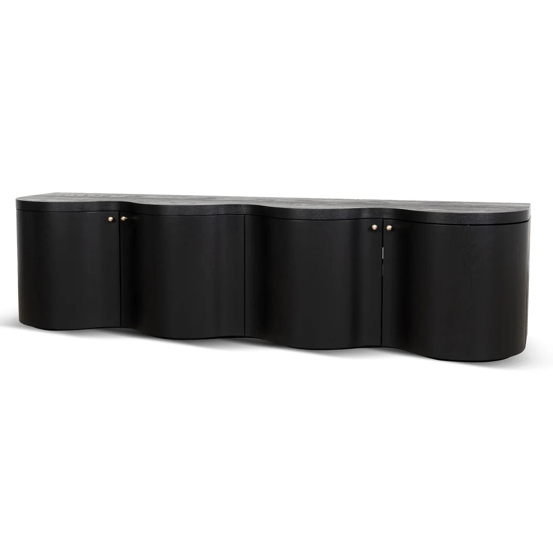 TV Entertainment Unit - Textured Espresso Black 2.15m