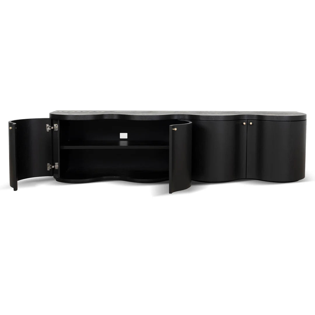 Jetstream TV Entertainment Unit - Textured Espresso Black 2.15m