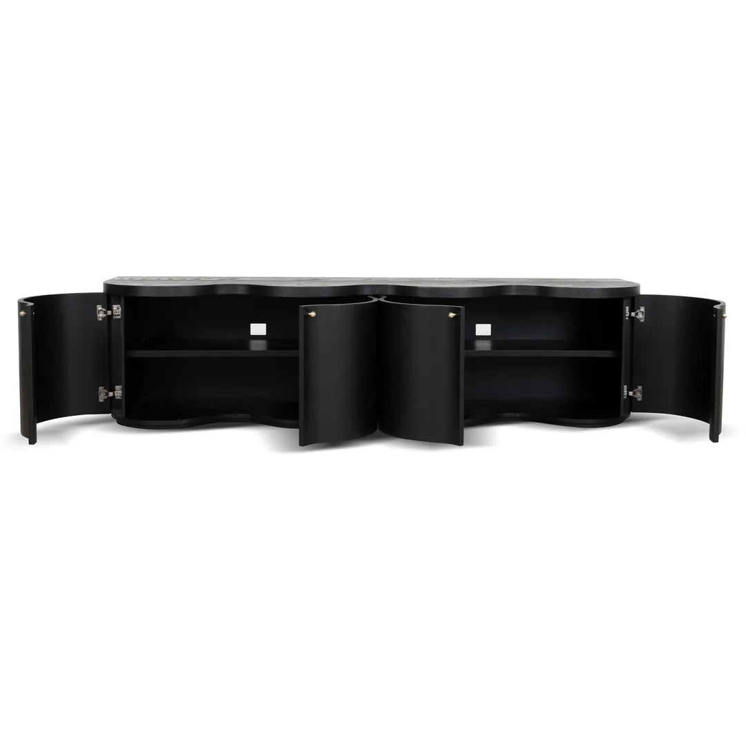 Jetstream TV Entertainment Unit - Textured Espresso Black 2.15m