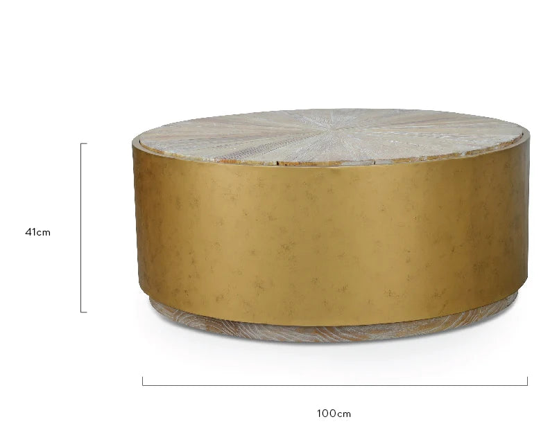 Junifer Round Elm Coffee Table