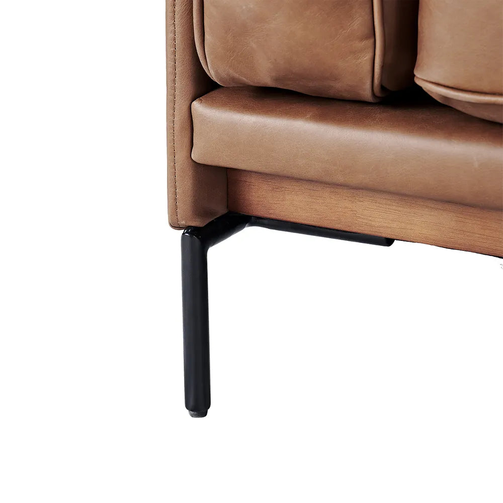 Dark Brown Leather Sofa in Melbourne