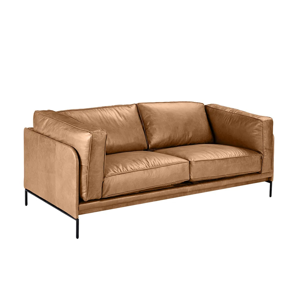 Light Brown Leather Seater Sofa