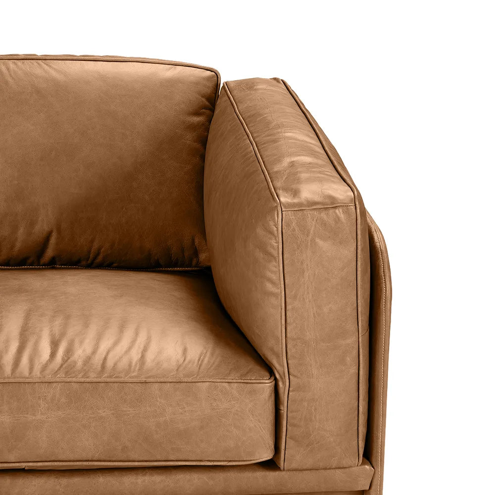 Light Brown Leather Seater Sofa in Sydney
