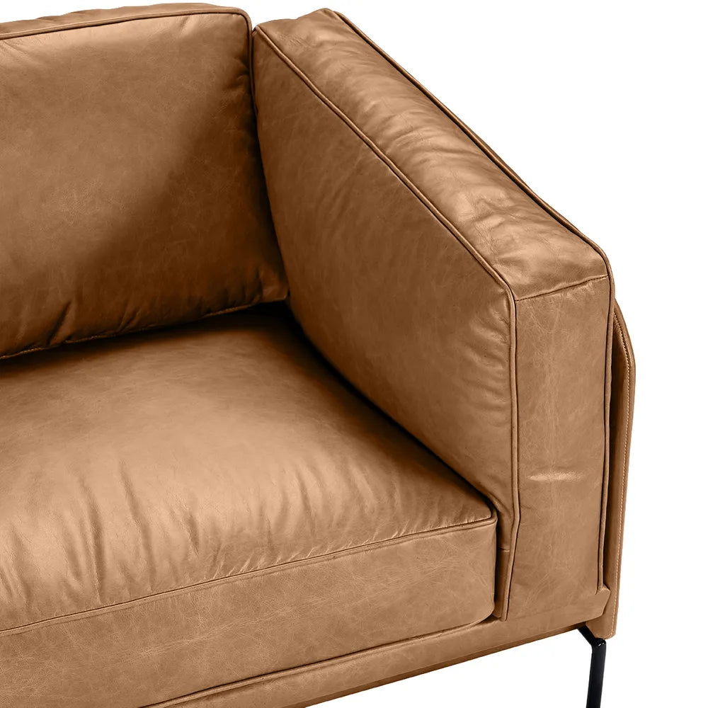 Light Brown Leather Seater Sofa in Australia