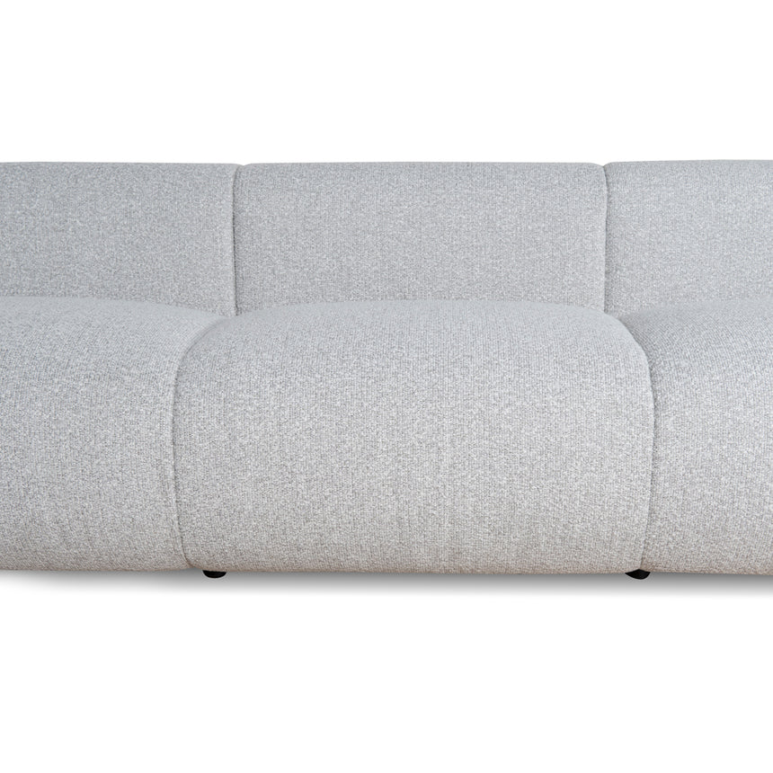 Ashley 4-Seater Fabric Sofa - Silver Grey Boucle
