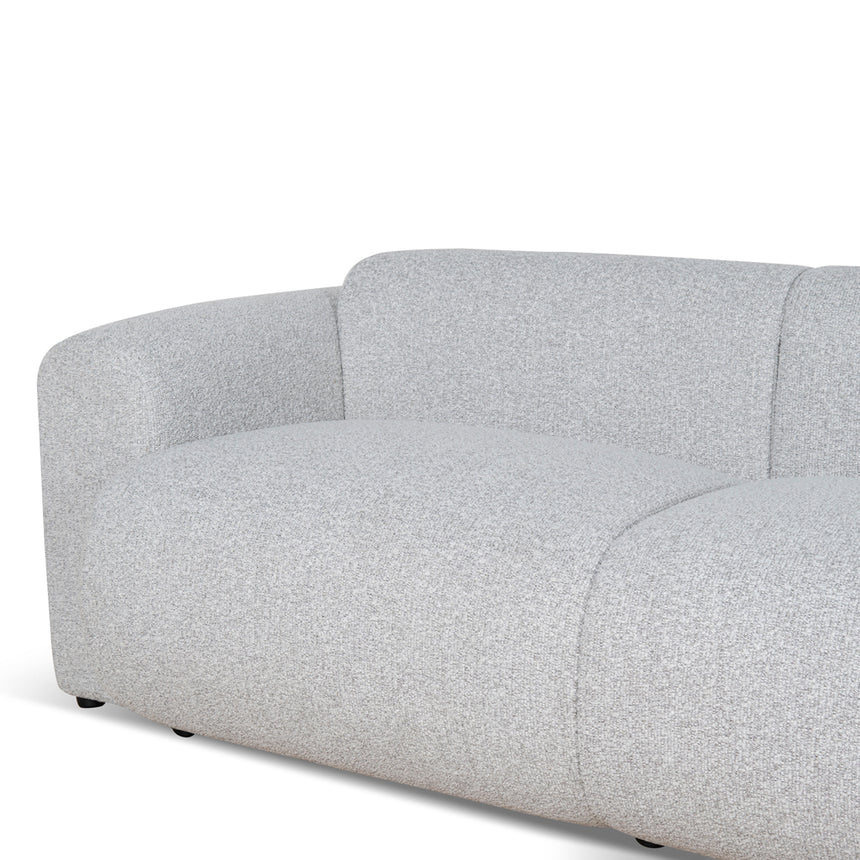 Ashley 4-Seater Fabric Sofa - Silver Grey Boucle