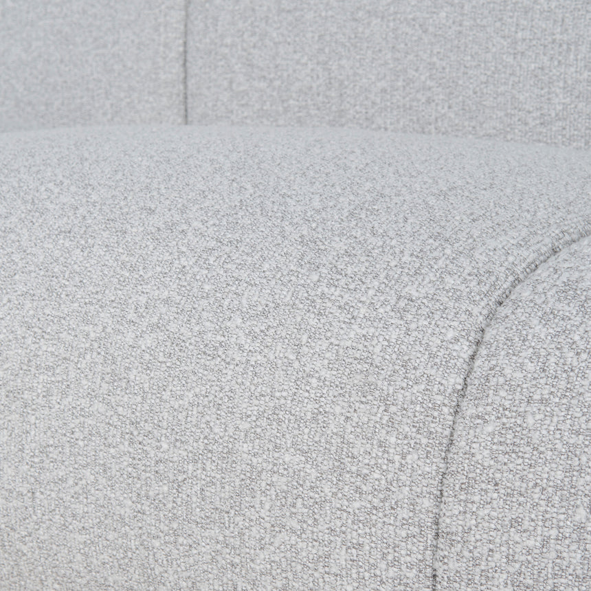 Ashley 4-Seater Fabric Sofa - Silver Grey Boucle