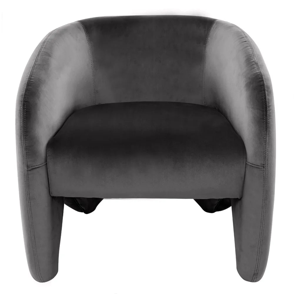 Maine Armchair - Charcoal Velvet