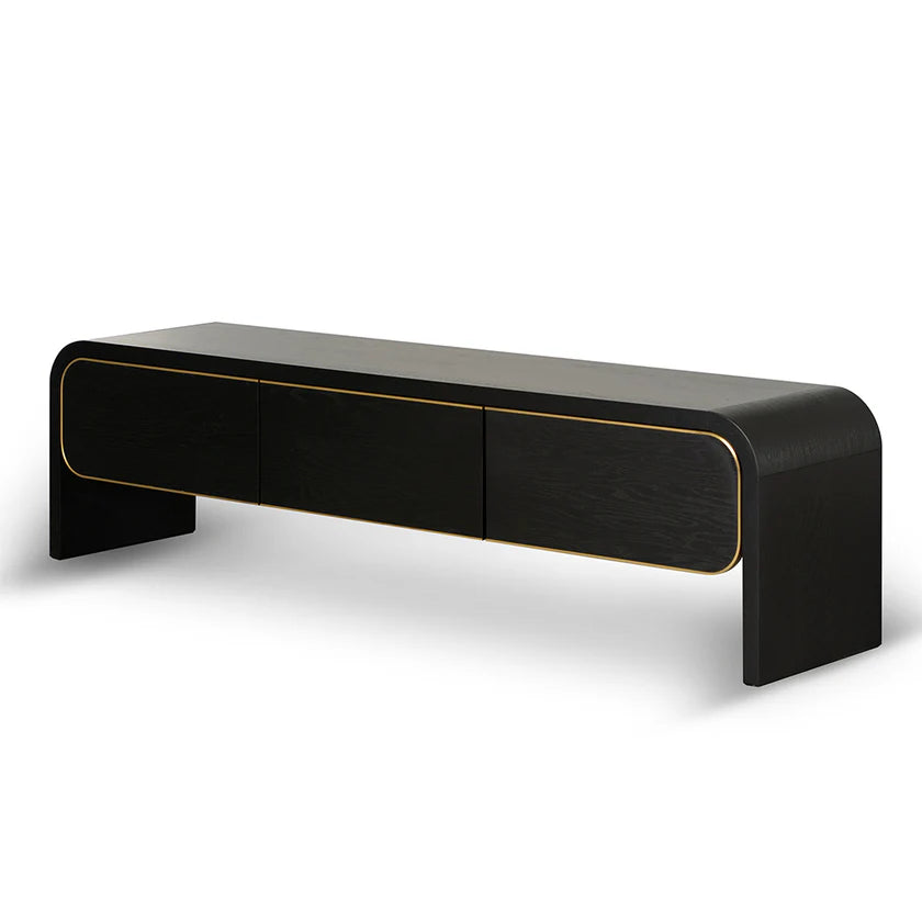 Noir Vista TV Entertainment Unit 2m- Textured Espresso Black
