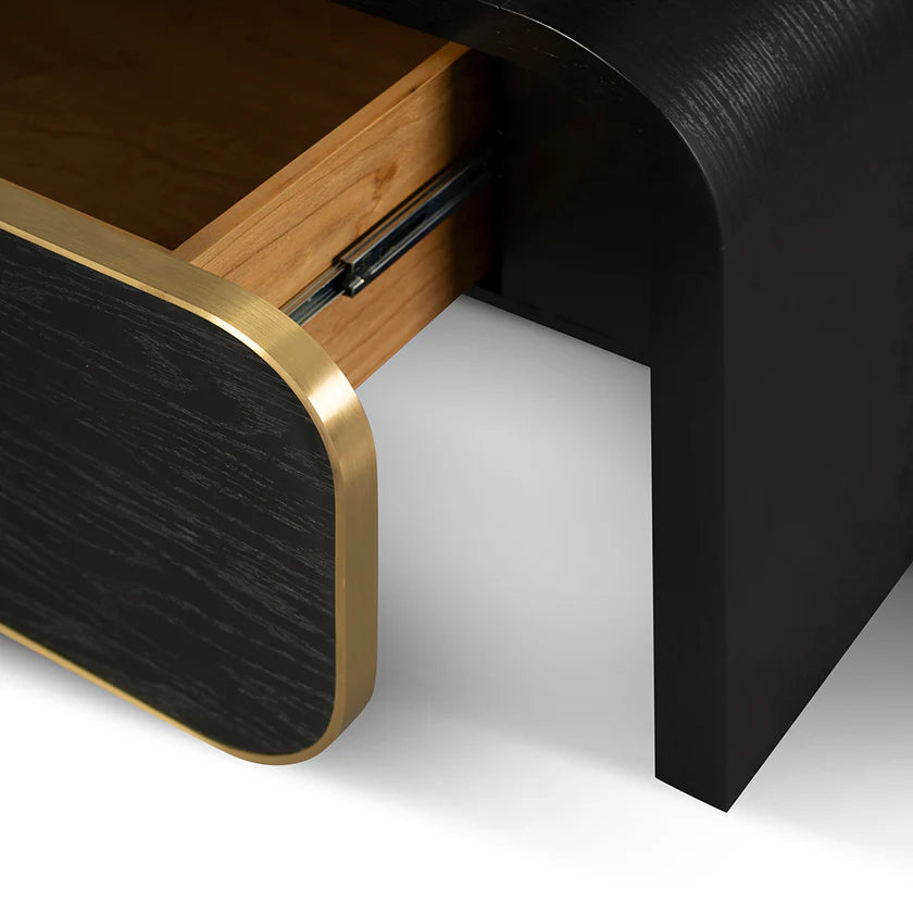 Noir Vista TV Entertainment Unit 2m- Textured Espresso Black