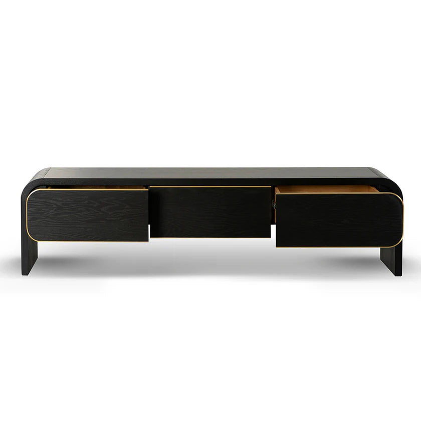 Noir Vista TV Entertainment Unit 2m- Textured Espresso Black