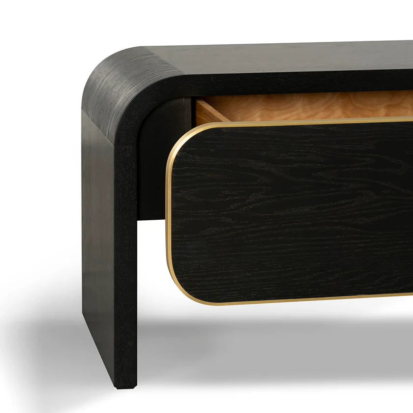 Noir Vista TV Entertainment Unit 2m- Textured Espresso Black