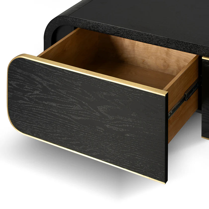 Noir Vista TV Entertainment Unit 2m- Textured Espresso Black