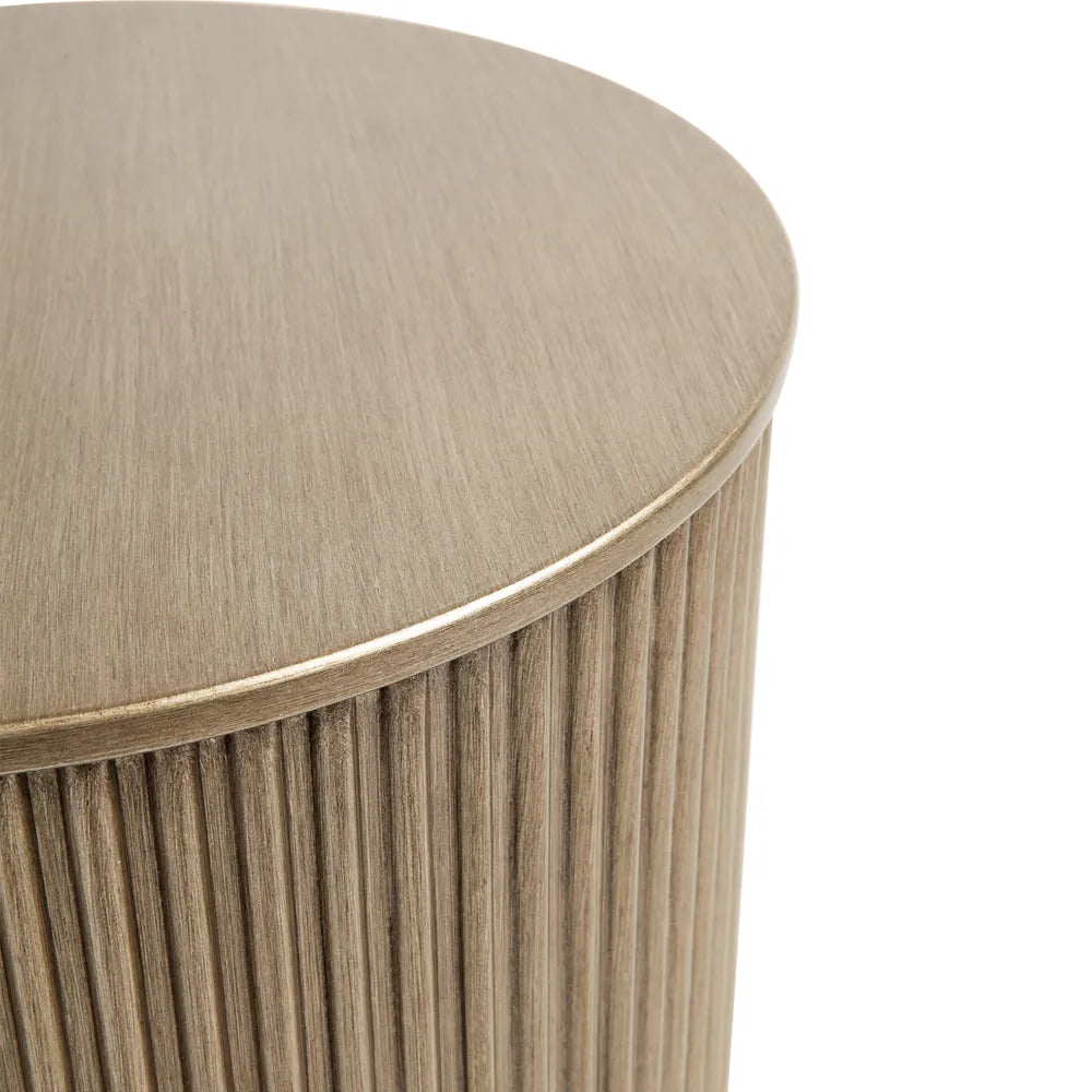 Nomad Antique Gold Round Side Table