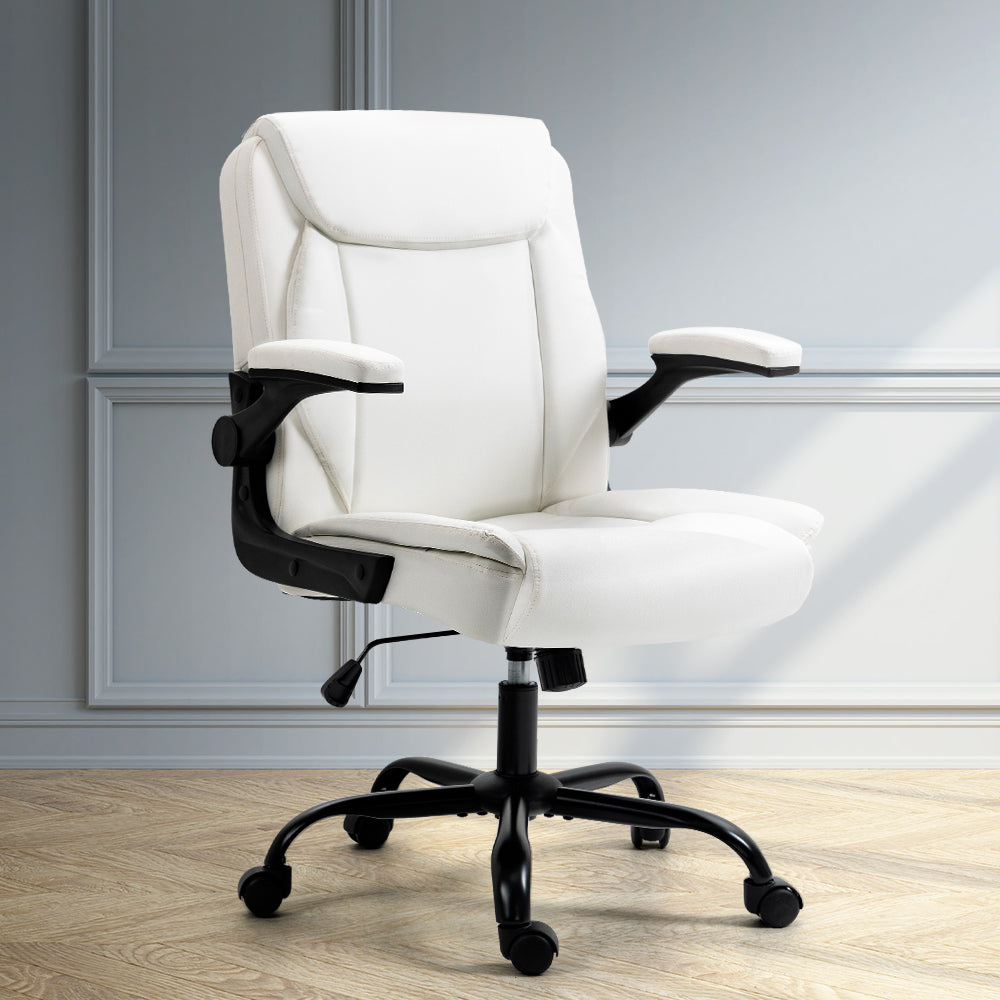 Henry Mid Back Executive Office Chair - White