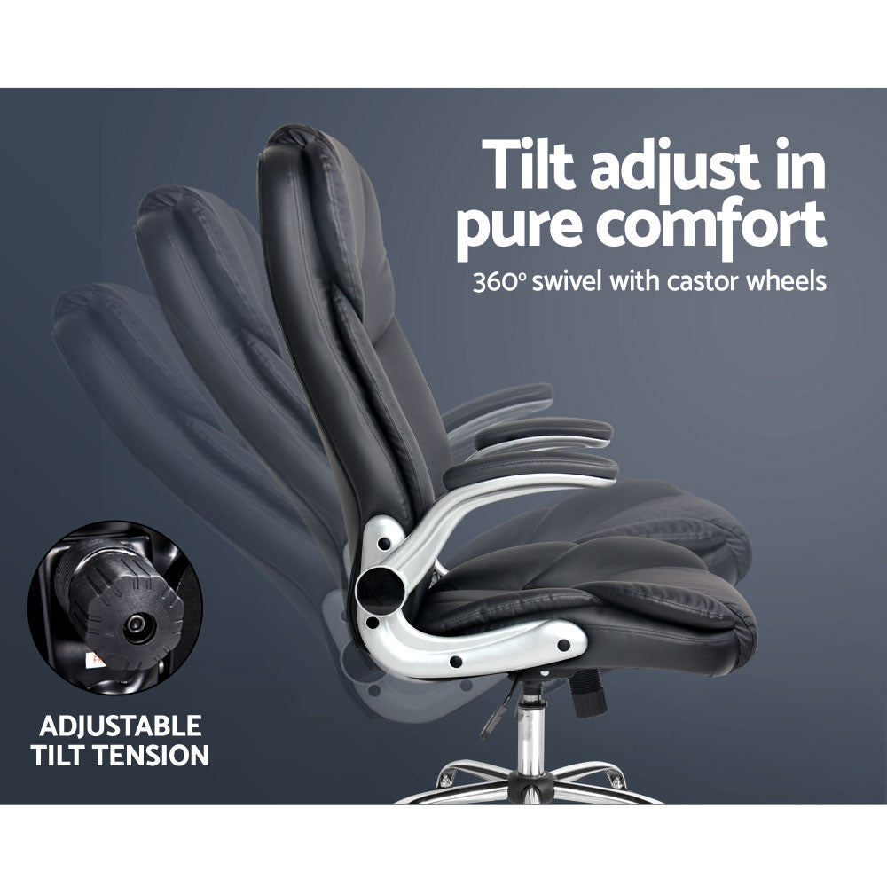 Micael Executive Office Chair Leather - Black