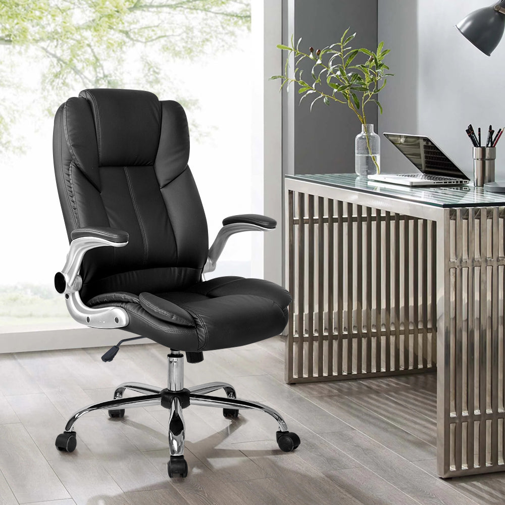 Micael Executive Office Chair Leather - Black