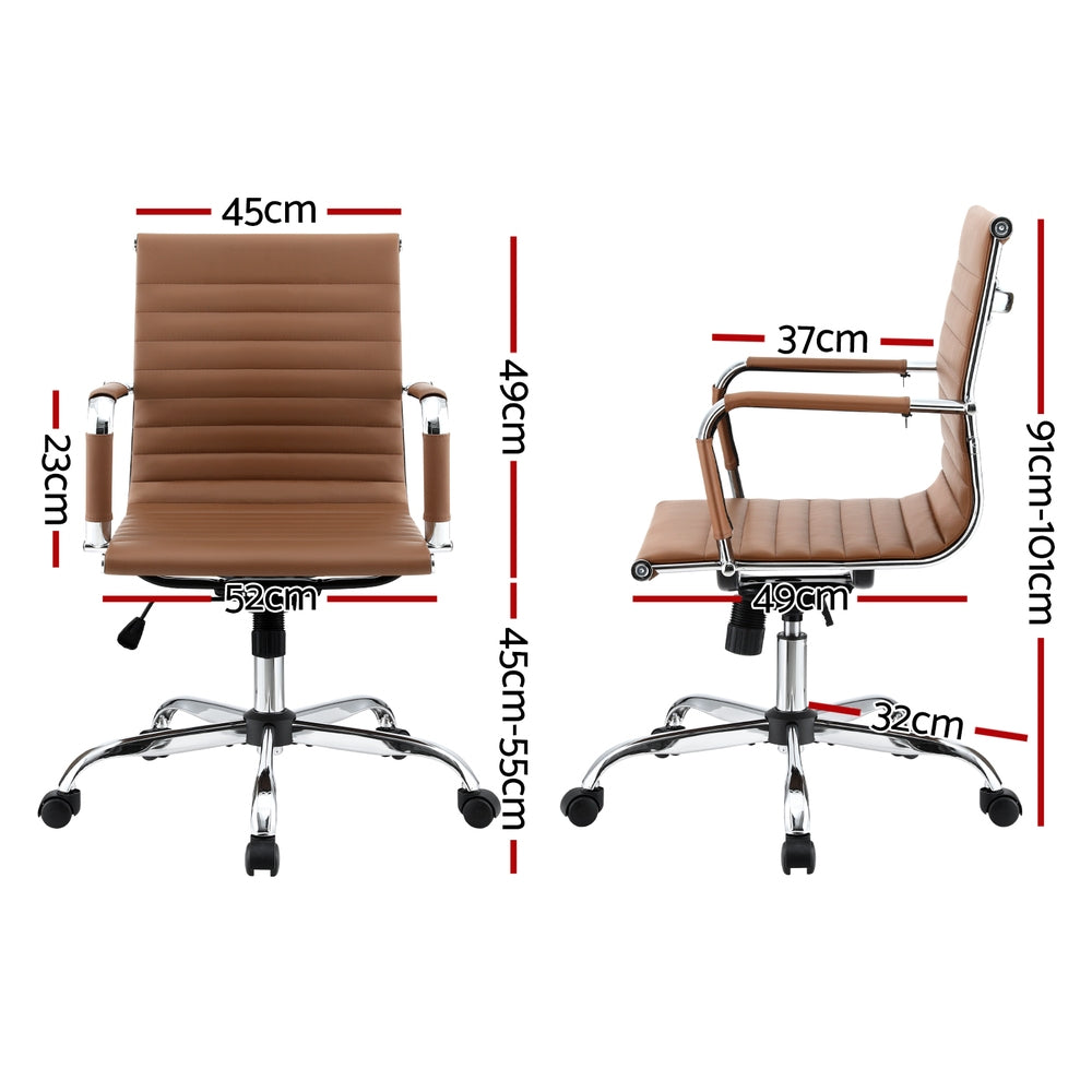 Conference PU Leather Office Chair PU - Brown