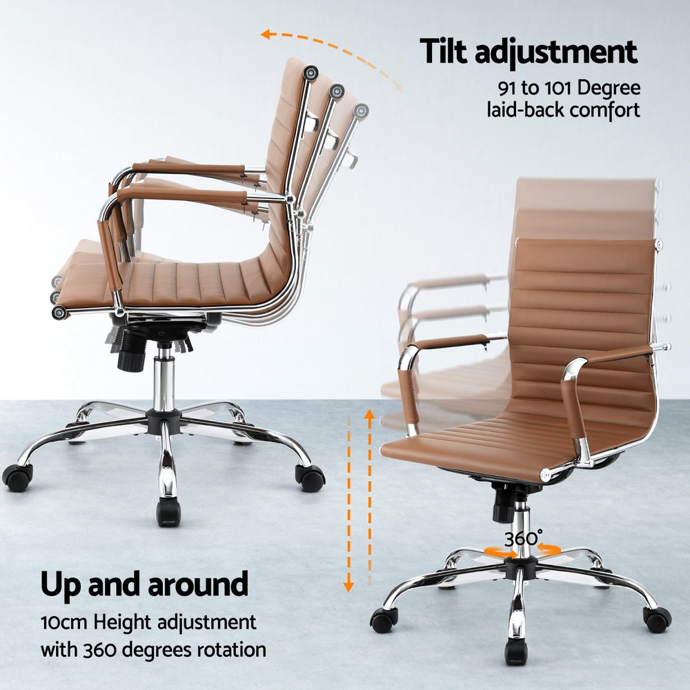 Conference PU Leather Office Chair PU - Brown
