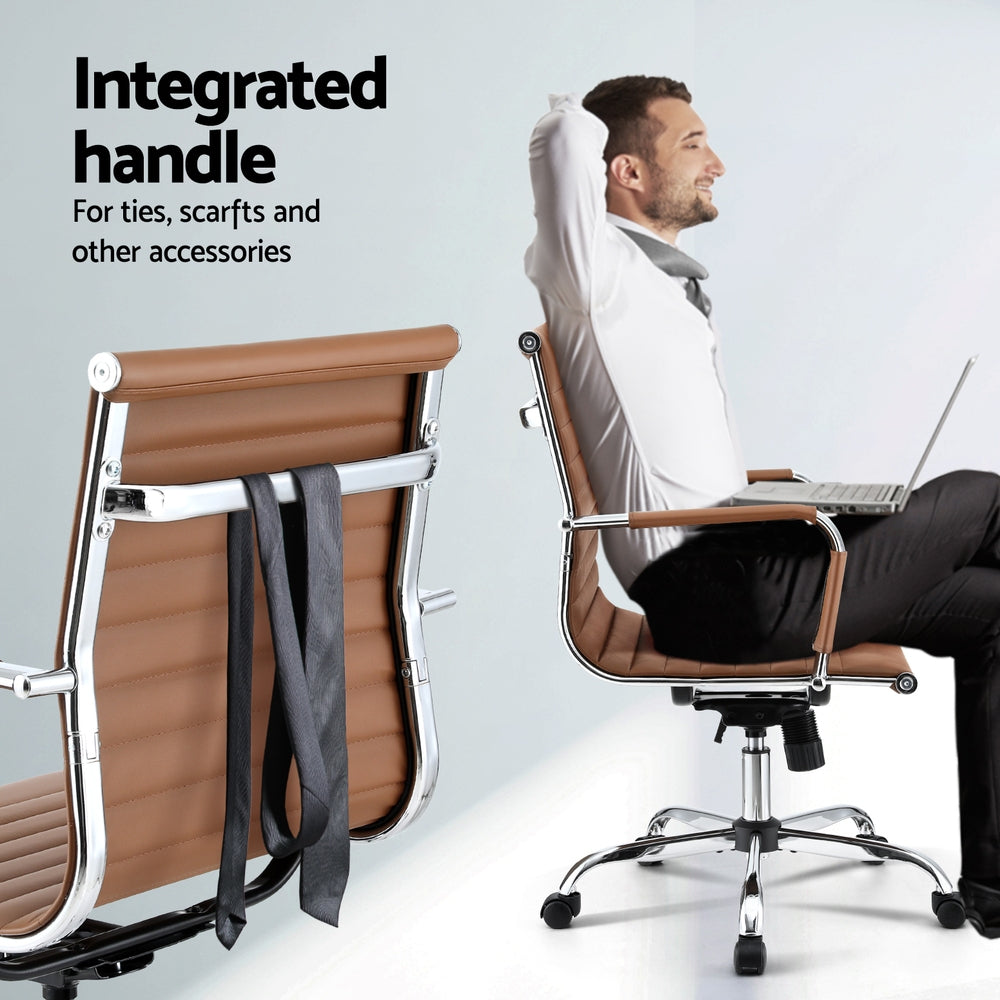 Conference PU Leather Office Chair PU - Brown