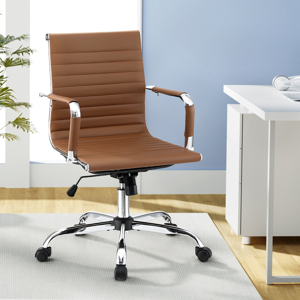 Conference PU Leather Office Chair PU - Brown