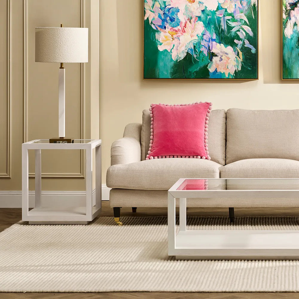 Sadie Square Side Table - White