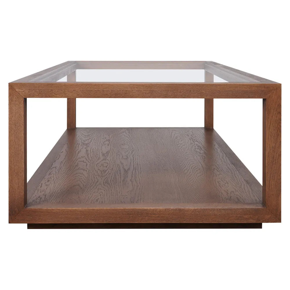 rectangular glass coffee table