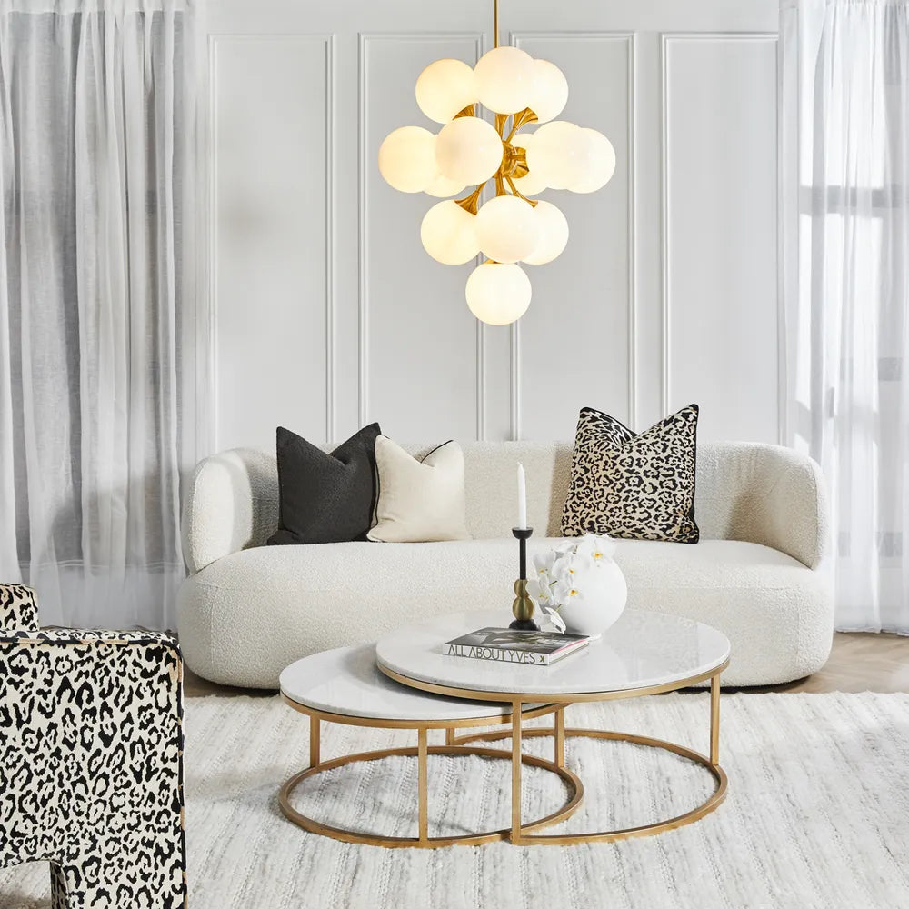 Serene Square Feather Cushion - Leopard Chenille/Black Velvet