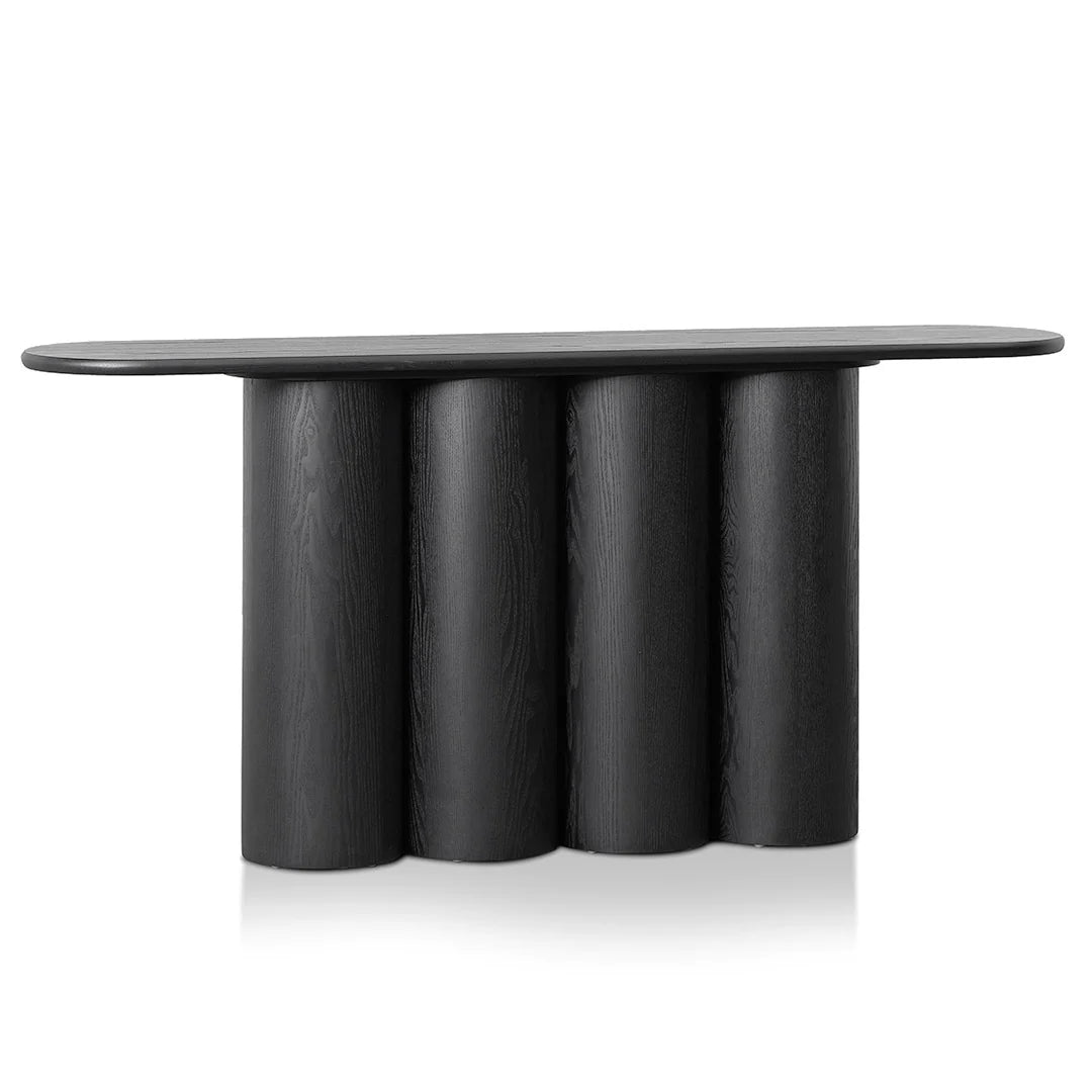 modern black timber console table